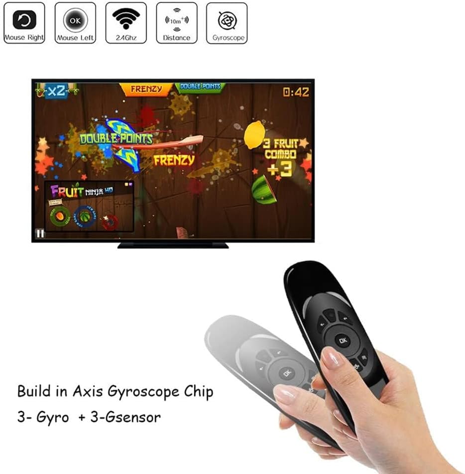 Wireless Keyboard with Remote Controller and Air Mouse