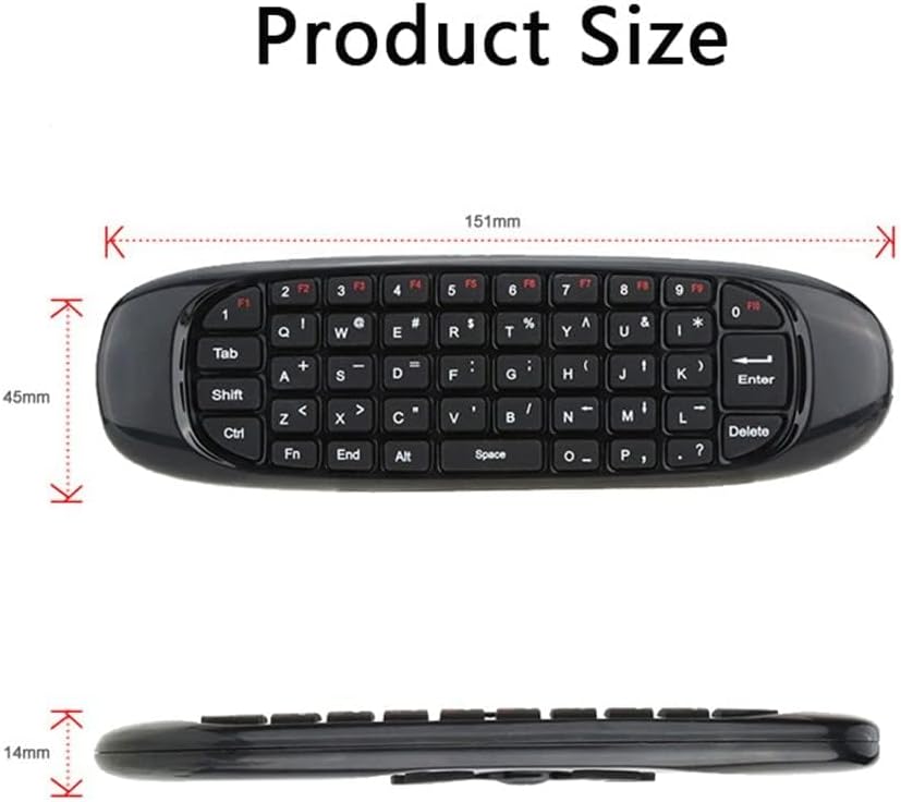 Wireless Keyboard with Remote Controller and Air Mouse