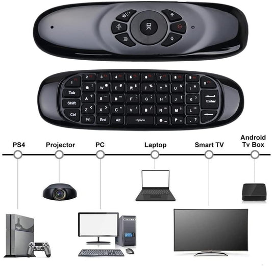 Wireless Keyboard with Remote Controller and Air Mouse