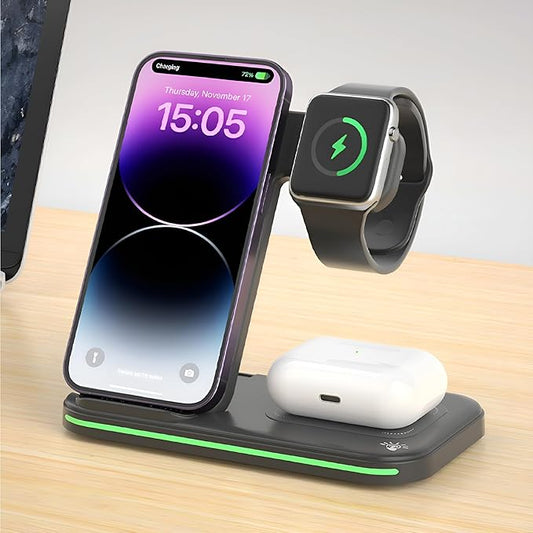 Wireless Charger For Phones,Apple Watch, and AirPods