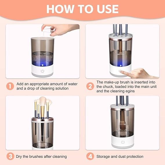AutoBrush Clean Pro Effortless Multi-Brush Cleaning Solution
