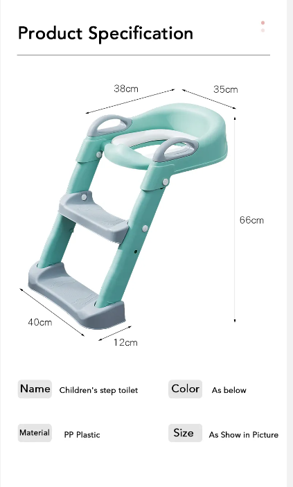 Adjustable Soft-Seat Toilet Ladder