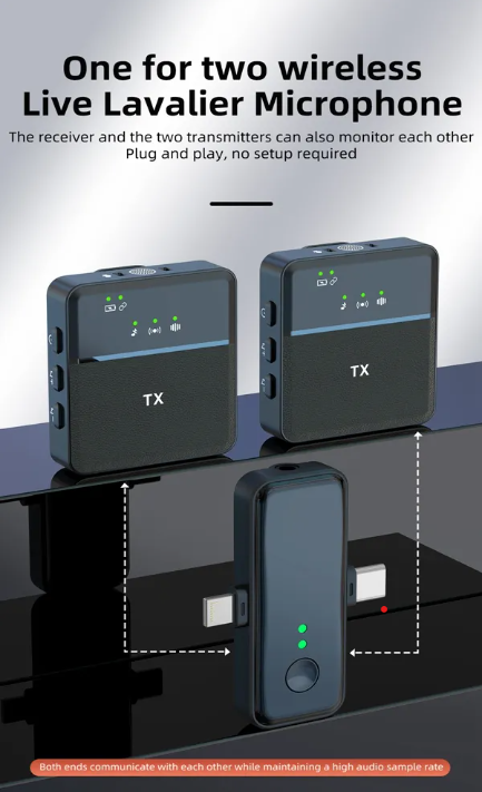 3-in-1 Wireless Lavalier Microphone System