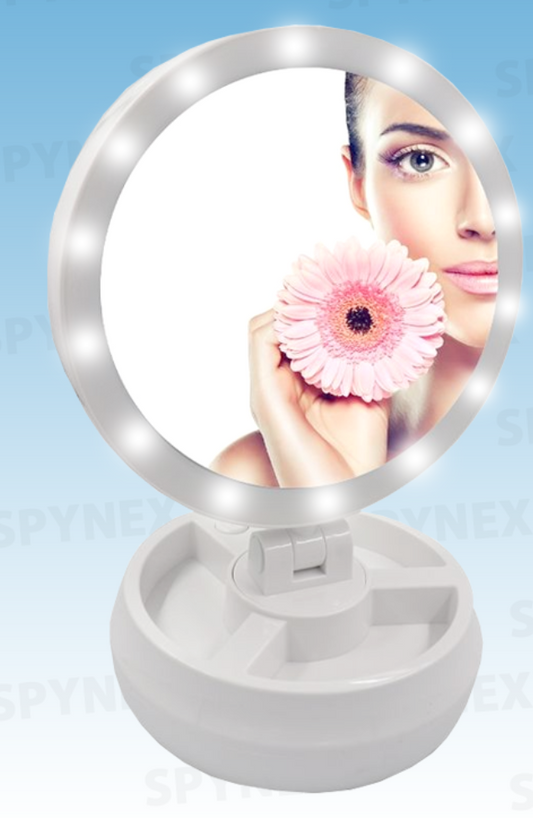 Double-Sided Mirror with LED Lights