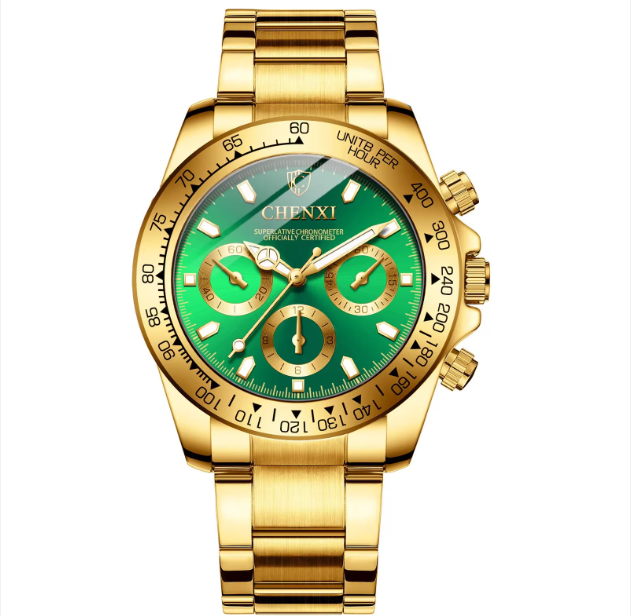 Golden Steel Band Watch