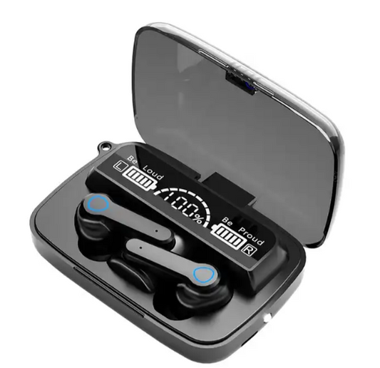 Sleek Black M19 Bluetooth Earphones