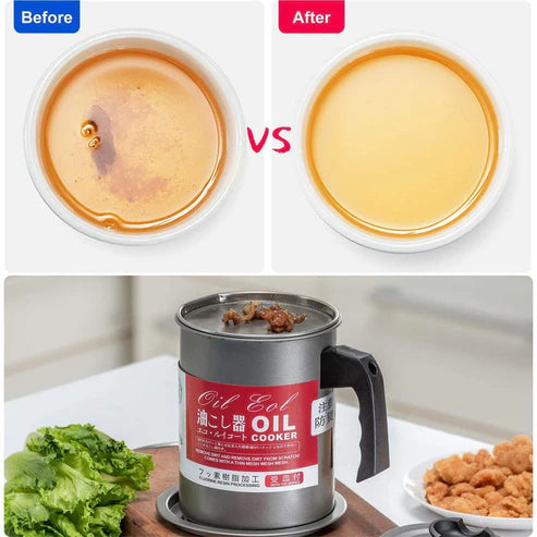Premium Stainless Steel Oil Filter Pot with Tray