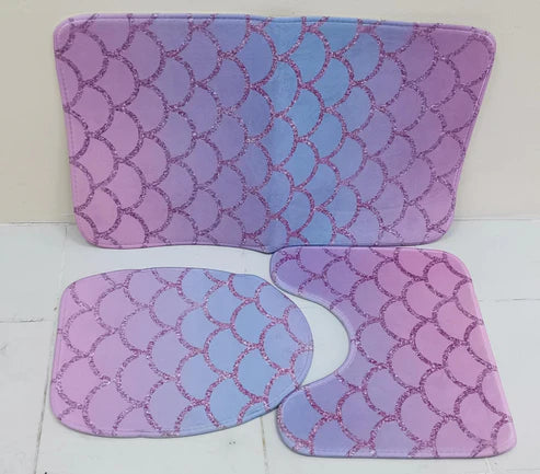 Toilet Mat Sets - Assorted Colors and Designs